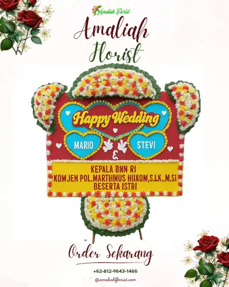 Papan Bunga Pernikahan Poris Jaya